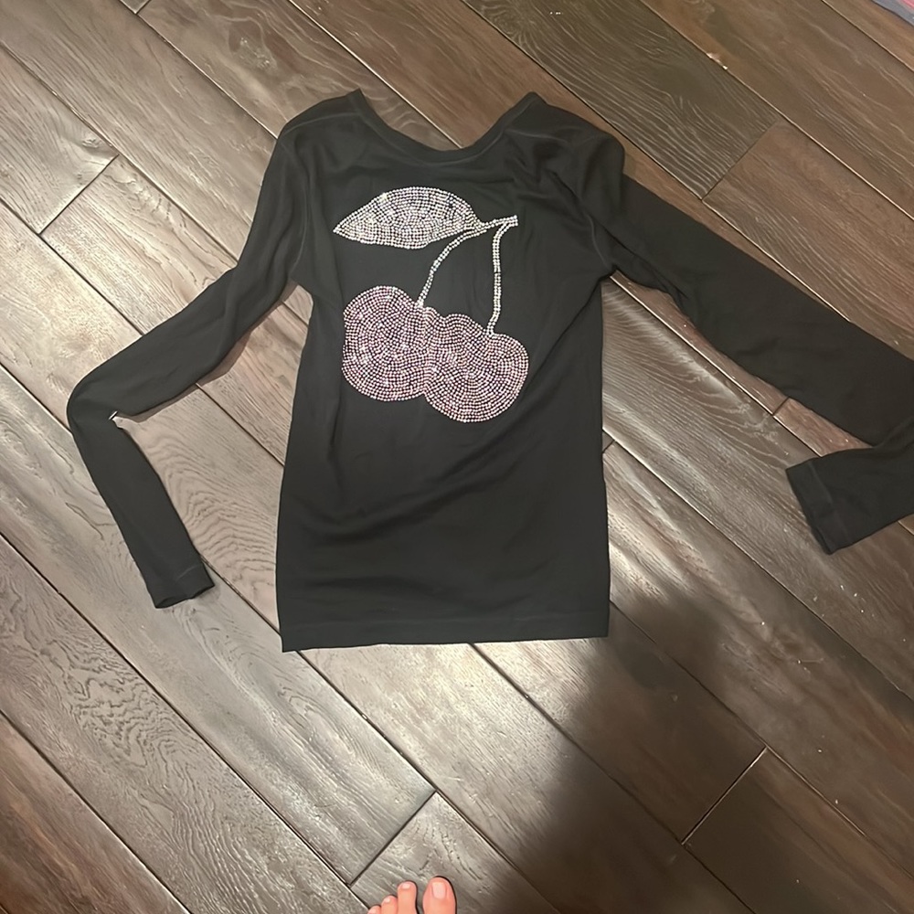 E.vil Button Down Top with Crystal Detail